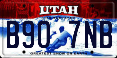 UT license plate B907NB