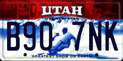 UT license plate B907NK