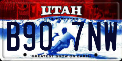 UT license plate B907NW