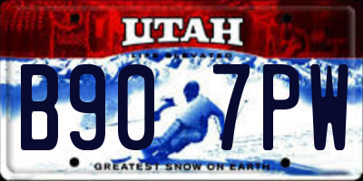UT license plate B907PW