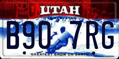 UT license plate B907RG