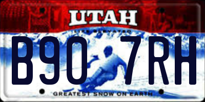 UT license plate B907RH
