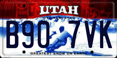 UT license plate B907VK