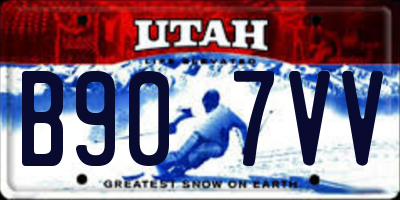 UT license plate B907VV