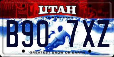 UT license plate B907XZ