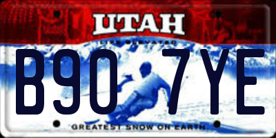 UT license plate B907YE