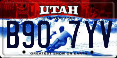 UT license plate B907YV