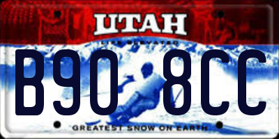 UT license plate B908CC