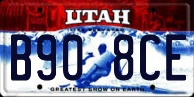UT license plate B908CE