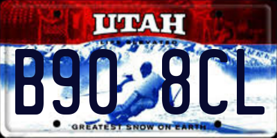 UT license plate B908CL
