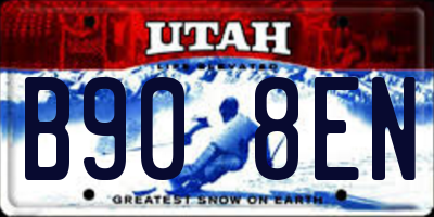 UT license plate B908EN