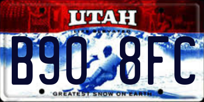 UT license plate B908FC