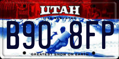 UT license plate B908FP
