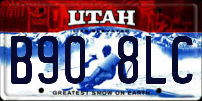 UT license plate B908LC