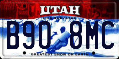 UT license plate B908MC