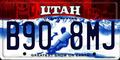 UT license plate B908MJ