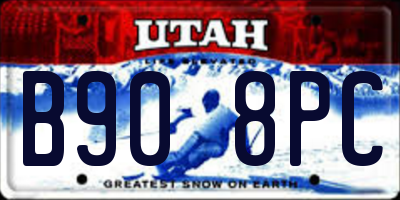 UT license plate B908PC