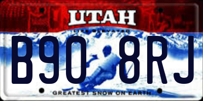 UT license plate B908RJ