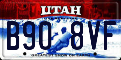 UT license plate B908VF