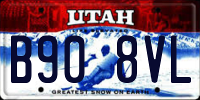 UT license plate B908VL