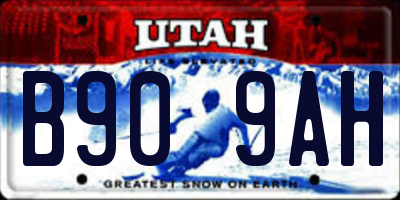 UT license plate B909AH