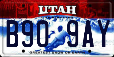 UT license plate B909AY