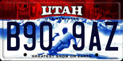 UT license plate B909AZ