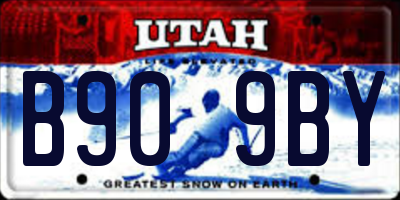 UT license plate B909BY