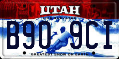 UT license plate B909CI