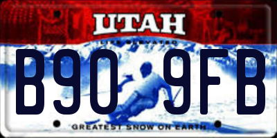 UT license plate B909FB
