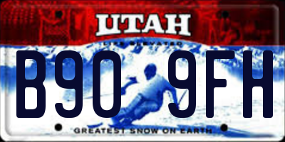 UT license plate B909FH