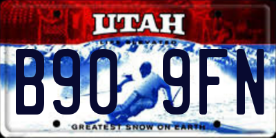 UT license plate B909FN
