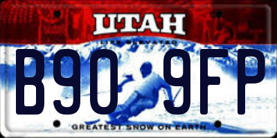 UT license plate B909FP