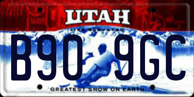 UT license plate B909GC