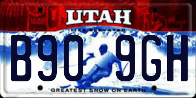 UT license plate B909GH