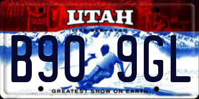 UT license plate B909GL