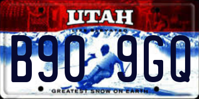 UT license plate B909GQ