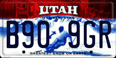 UT license plate B909GR