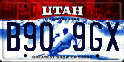 UT license plate B909GX
