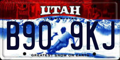 UT license plate B909KJ