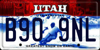 UT license plate B909NL