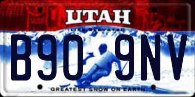 UT license plate B909NV