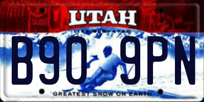 UT license plate B909PN