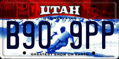 UT license plate B909PP