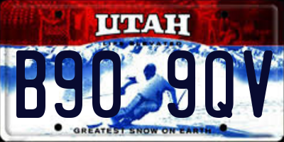 UT license plate B909QV