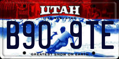 UT license plate B909TE