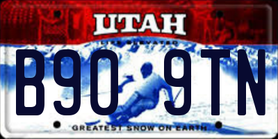 UT license plate B909TN