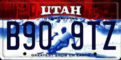 UT license plate B909TZ