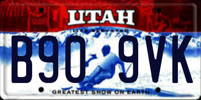 UT license plate B909VK
