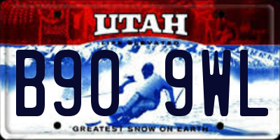 UT license plate B909WL